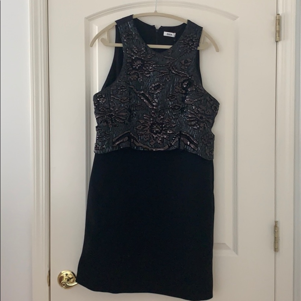 NWT Issa little black beaded dress size 12